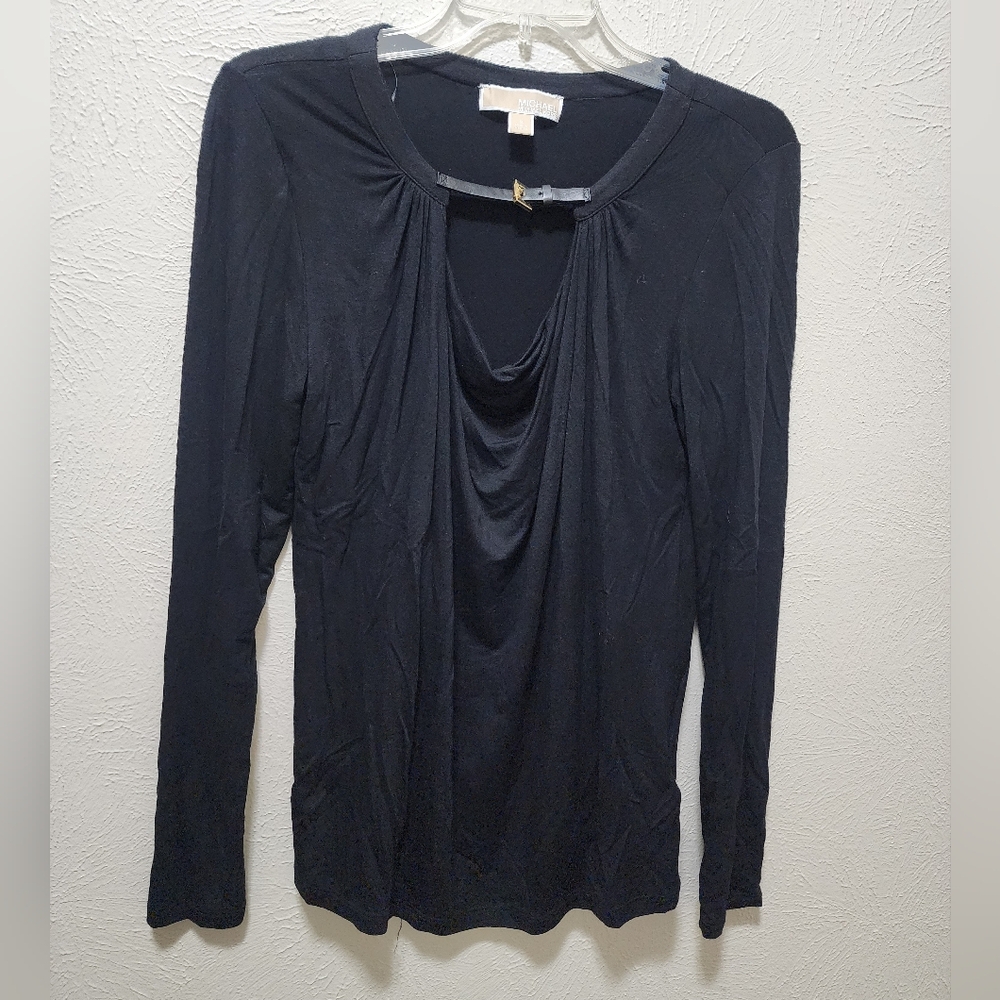 Michael Kors Black Drape Blouse